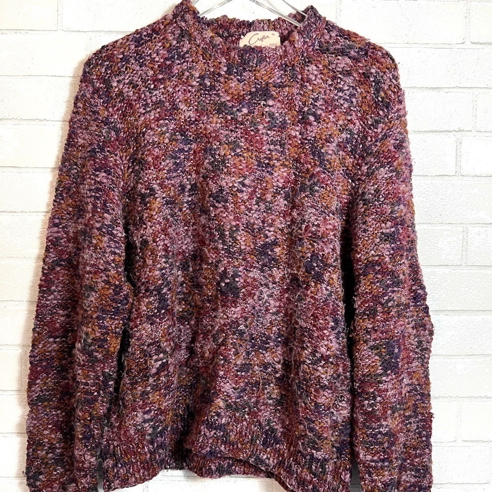 Crafter New Zealand 1980's Vintage Knit Purple Sweater